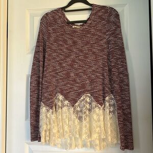 Hem & Thread Top with Lace Bottom